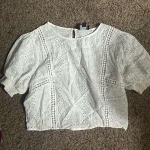 white crop top